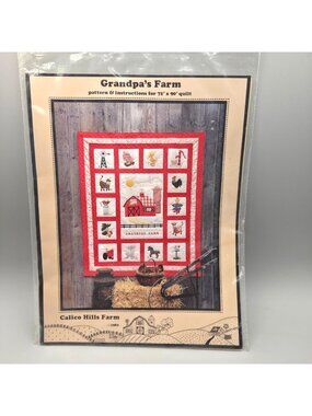 Grandpas Farm Quilt Pattern & Instructions 72" X 90" By Calico Hills Farm 1981